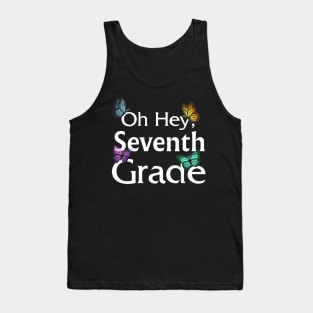 Back To School Seventh Grade Butterfly First Day Of School Tank Top